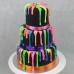 Drip Cake - Neon Drip 3 Tier cake (D,V)